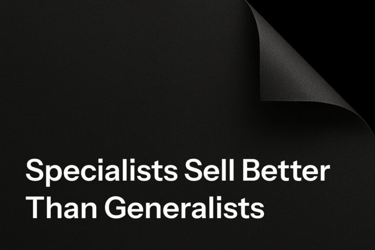 Specialists Sell Better Than Generalists
