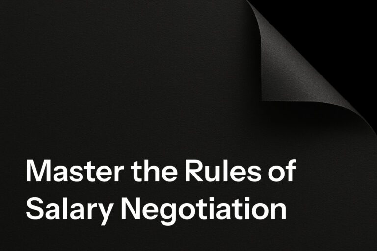 Master the Rules of Salary Negotiation
